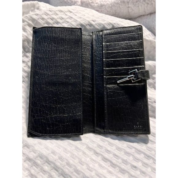 EUC GUCCI Jackie Signature GG Continental Wallet in Black - Picture 5 of 12